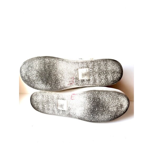 Dolce Vita Zonya Sneakers In White/black Embossed Lizard 10 - Picture 7 of 10